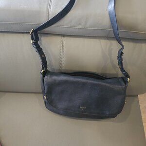 Fossil Black Leather Crossbody Bag | Genuine Leather | Excellent Condition